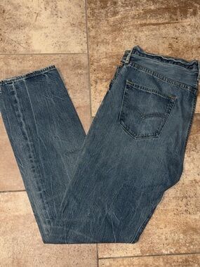 Levi's 501 button fly Blue Denim Jeans 34Wx34L